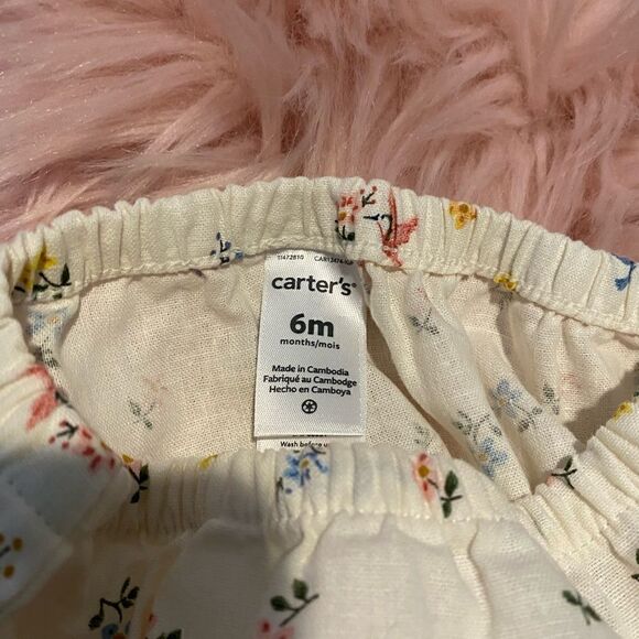 Carters 6 Month Baby Girl Floral Dress with Bloomers - Picture 5 of 6